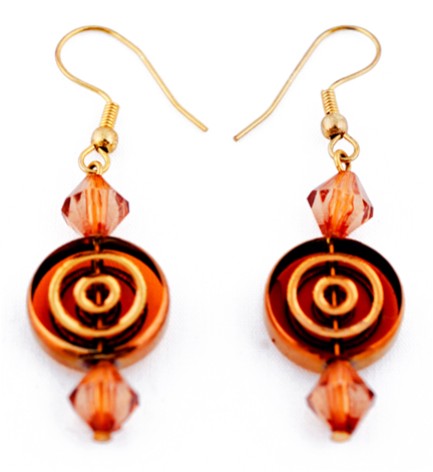 Adzo bronze twirl earrings 